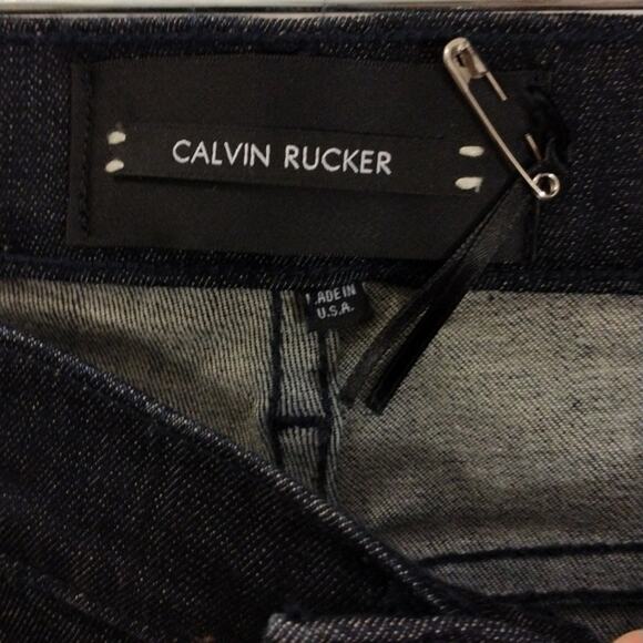 Rare Calvin Rucker Jeans Heartbreaker Sz 25 Black Silver Studs Designer Vintage - Picture 7 of 12
